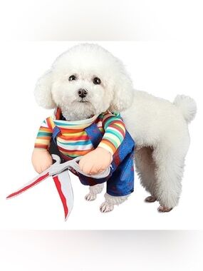 NEW Dog Costume - Chucky Halloween Scary Adjustable Sz Small